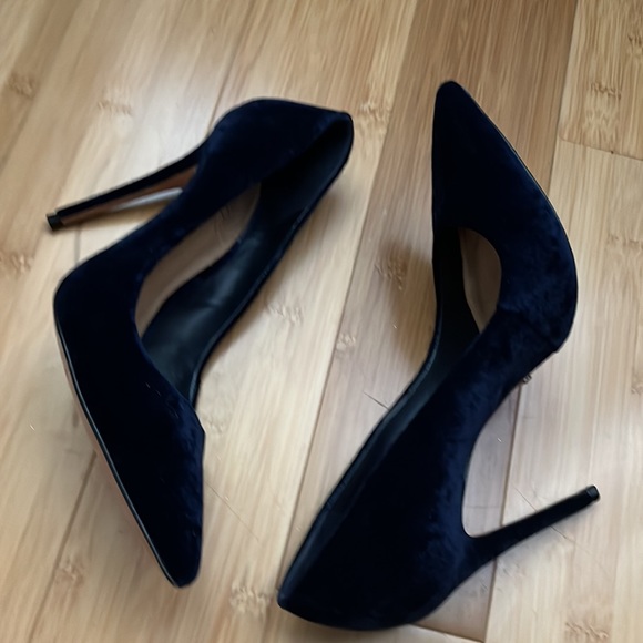 SCHUTZ navy blue suede heels pumps size 7 - Picture 3 of 4